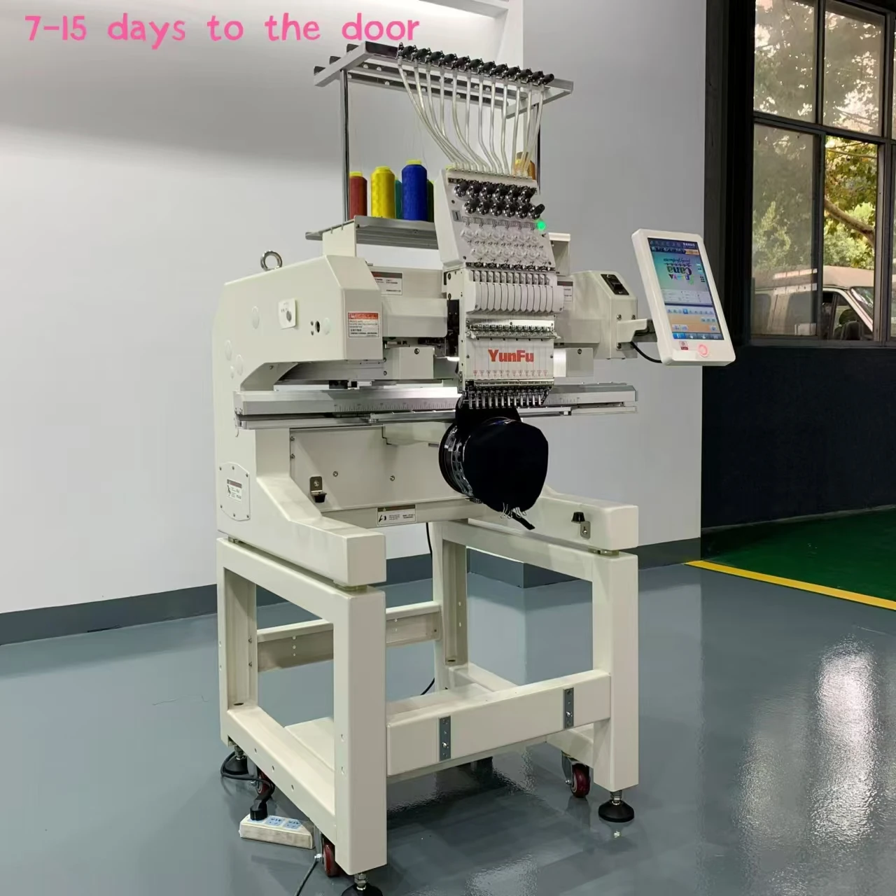 single head 12/15needles automatic computerized embroidery machine for hat cap tshirt clothing machine  garment machinery