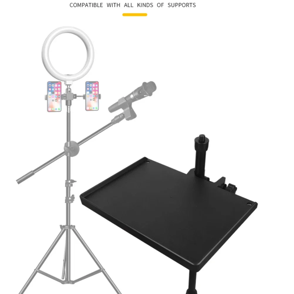 Support de Microphone, plateau de carte son, support à Clip pour trépied en direct, accessoires de support de micro, nouveau