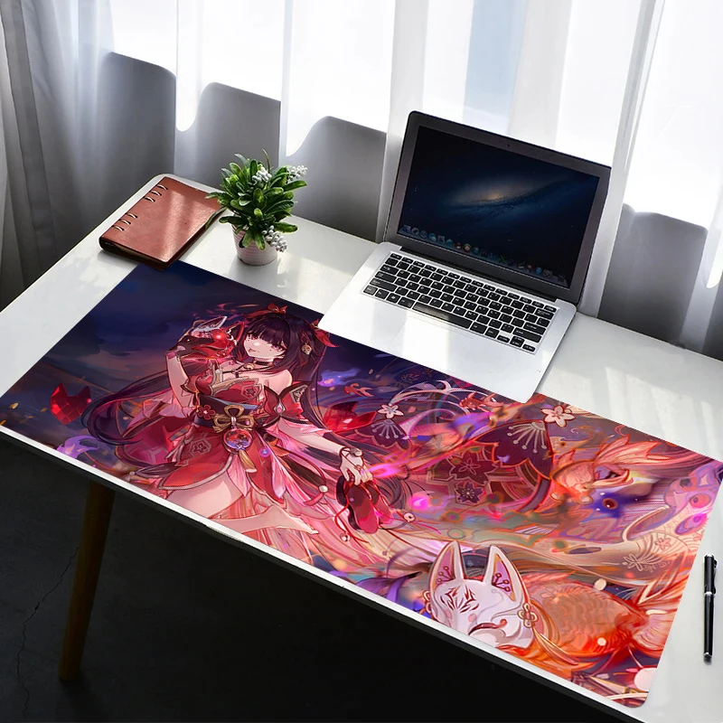 

Mouse Pad Laptop Rubber Extended Desktop Mat Computer Gamer H-honkai Star Rail Sparkle Mousepad Gaming Accessories Keyboard Pad