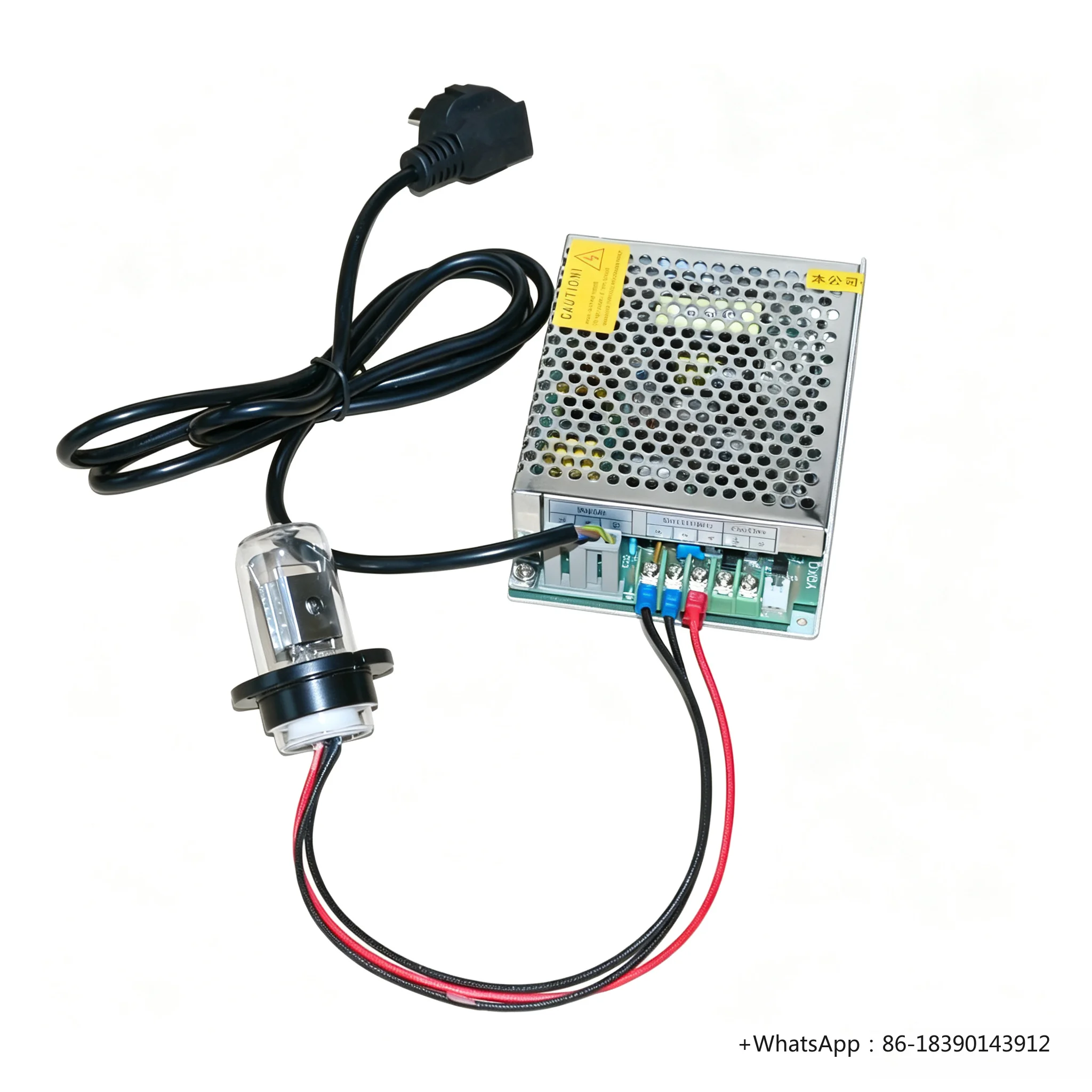 Visible UV Spectrophotometer Deuterium Lamp & Tungsten Lamp Set with Power Supply, 190-400nm Spectrum Replacement Lamp Assembly