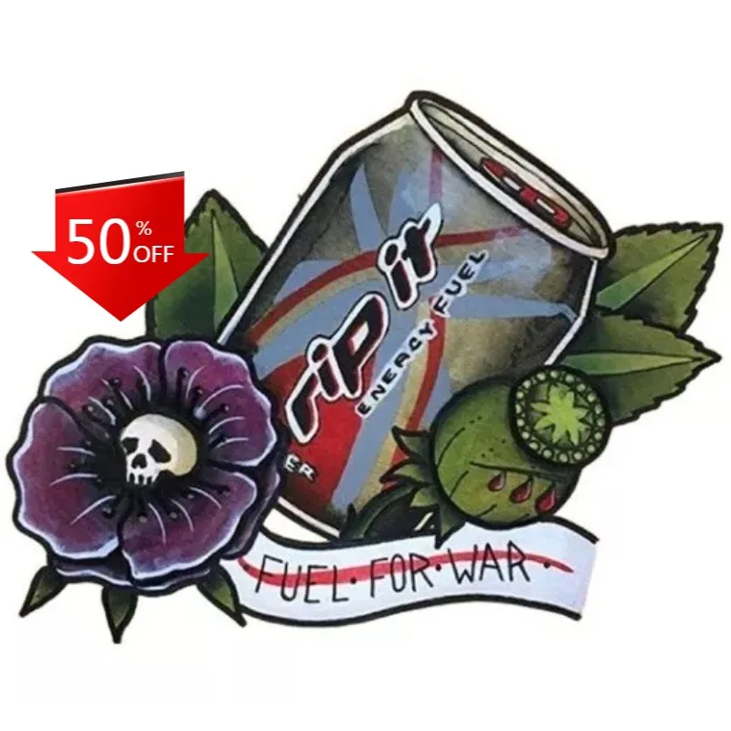 

Rip It Fuel For War Energy Drink Military USA Merica Patriot Vinyl Sticker Car Sticker Vinyl Self-Adhesive Decorative