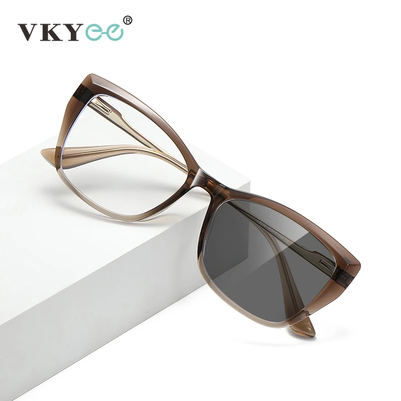 

VKYEE простые ретро геометрические квадратные оправы, дизайнерские очки с защитой от синего света, настраиваемые фотохромные очки по рецепту LS230