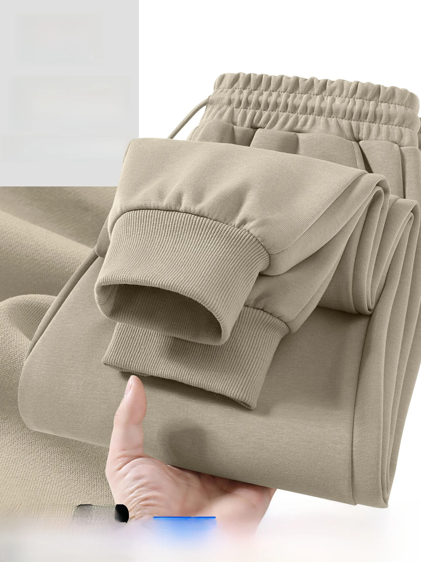 

Хлопковые спортивные брюки для бега, мужские повседневные брюки на весну и осень, бежевые брюки с завязками, удобная дышащая спортивная одежда