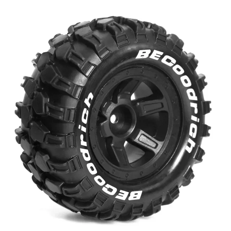 4 Uds 90mm 1,9 "jante de rueda de plástico juego de neumáticos de goma para 1/10 coche trepador de control remoto Axial SCX10 90046 Trxs TRX4 RC4WD D90 D110 MST