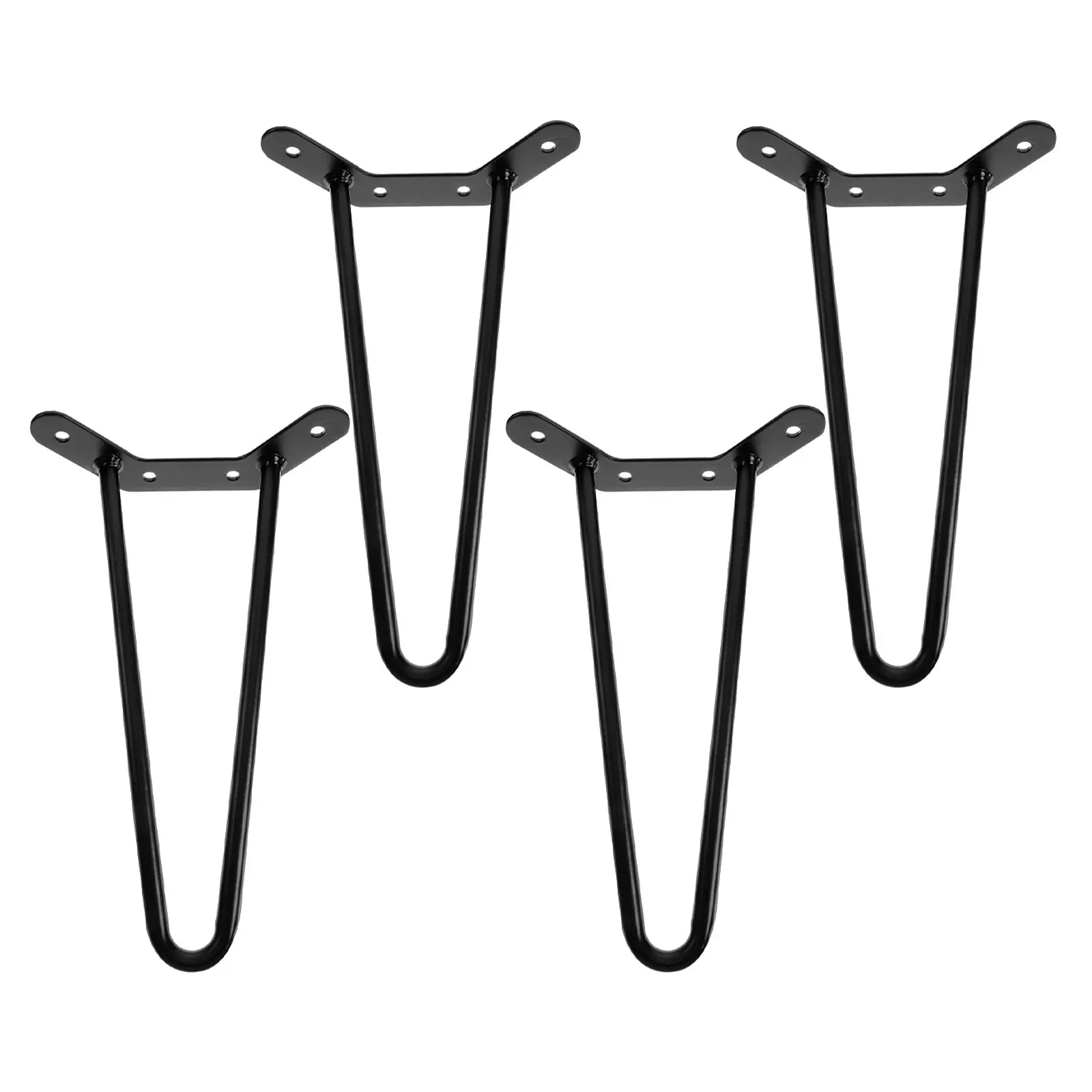 

4 шт. черные металлические ножки-шпильки для стола, дивана, тумбы, сверхпрочные, высота 15,72 дюйма, диаметр трубы 0,4 дюйма, в стиле середины века