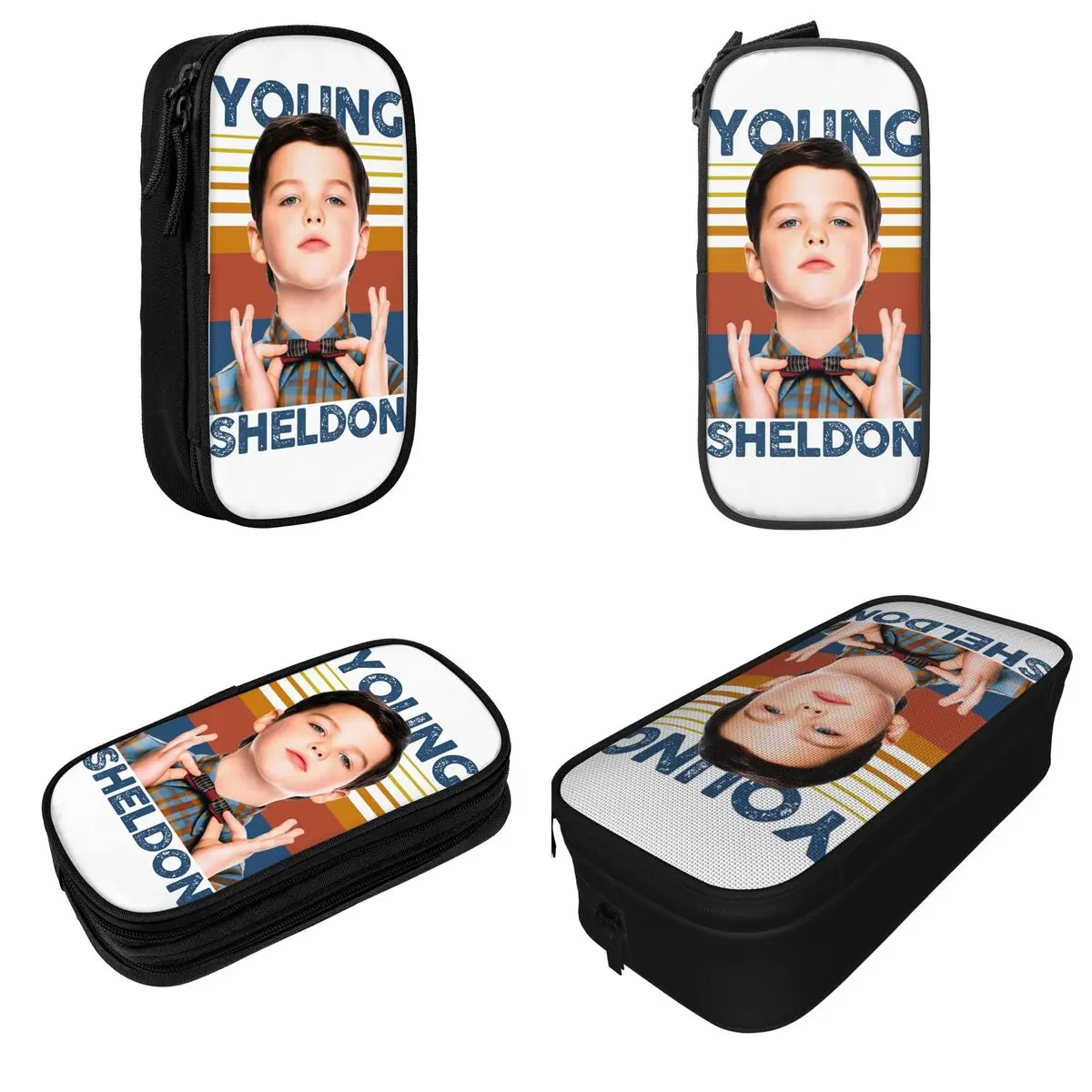 Young Sheldon Funny Comedy Pencil Case Classic Sheldon Cooper Pen Bag for Student Big Capacity School Supplies Gift Pencilcases