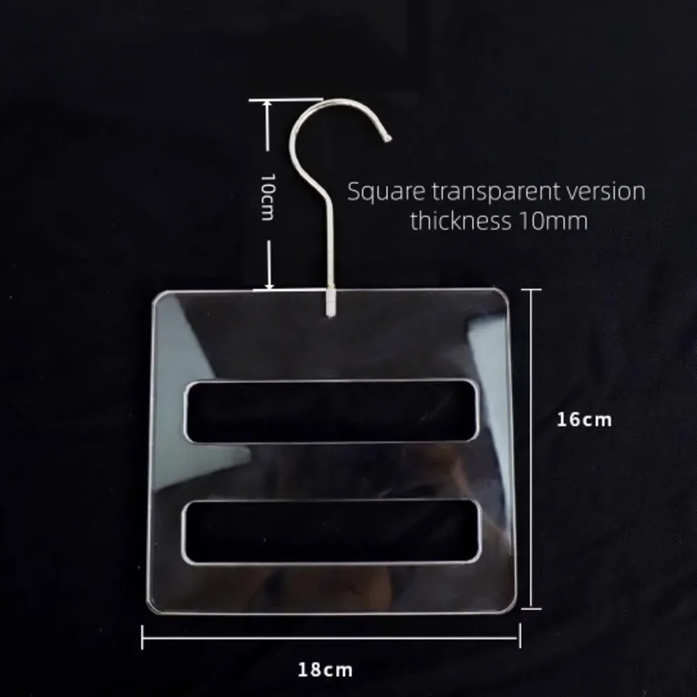 2 Stück Klare Acryl-Hängeständer für Stoffe, Transparenter Schalhalter für Kaschmir, Textilien & Kleidung, mit individuellem Logo – Detail 2