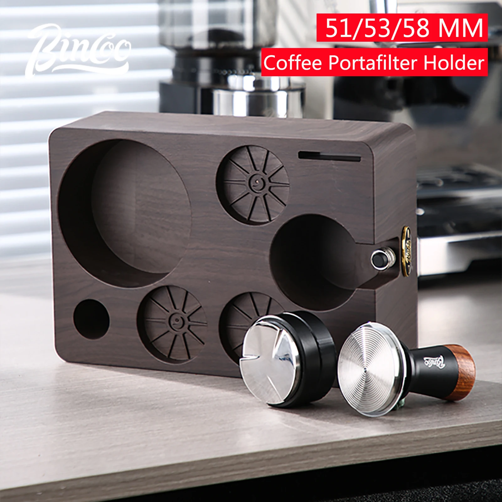 

New Retro Coffee Tamping Station Stand Portafilter Holder Rack 51MM 53MM 58MM ABS Distributor Espresso Accessories Barista Tools