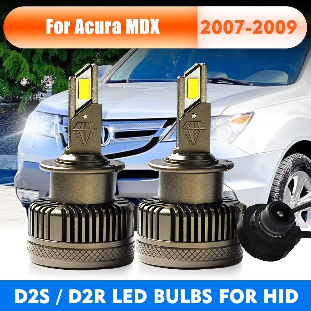 

Светодиодные лампы для фар Super White D2S D2R, 6000K, 55W, замена ксеноновых ламп HID, Plug&Play, для Acura MDX 2007-2009, автомобильные фары