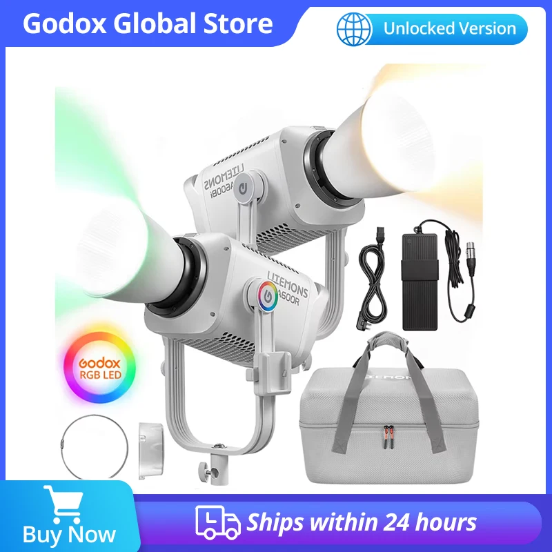 

Godox LA600R LA600BI 600w RGB Full-color LED COB Video Light supports multiple modes such as HSI/RGBW/GEL/FX