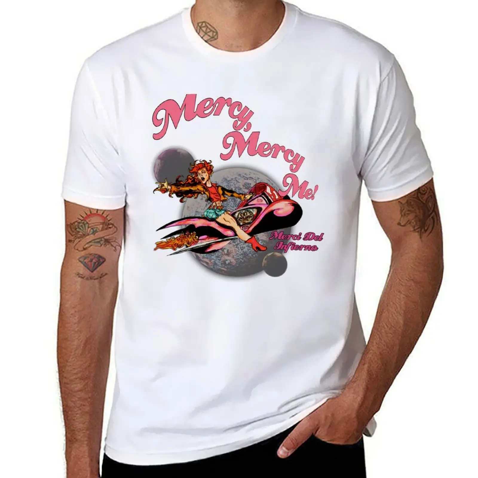 Camiseta MERCY MERCY ME, camisetas divertidas, camisetas de humor oscuro para hombre, camiseta gráfica vintage