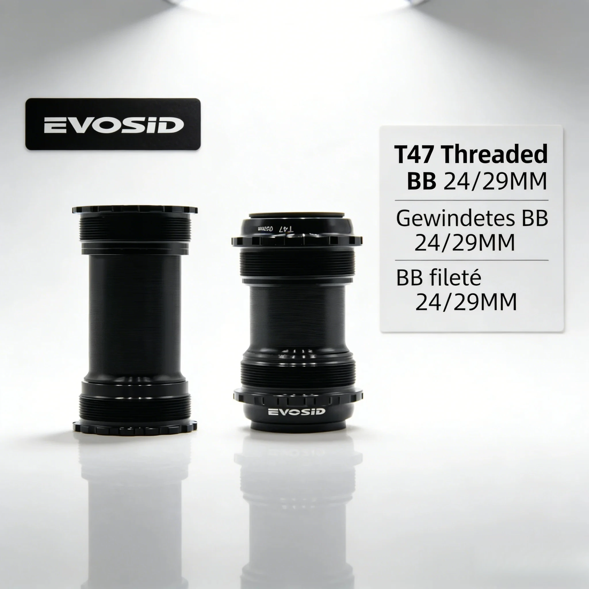 

Universal T47 Bottom Bracket by EVOSID - Converts to 24mm or 29mm DUB for BSA 68-73 & BB86-92mm