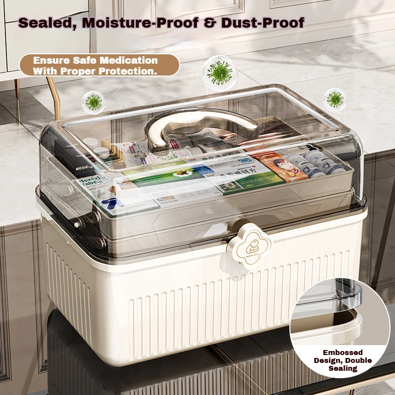 

Multi-layer Medicine Box for Home Use,Large-capacity Medicine Organizer,Drug Organizer,Medicine Storage Box,First Aid MedicalBox