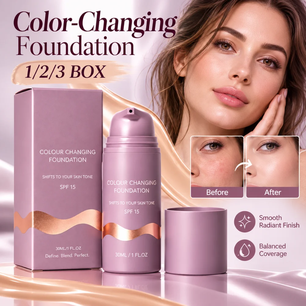 30ml Color Adjusting Foundation Liquid Hydrating Face Makeup For Natural Looking Skin And Quick Morning Beauty Routines
