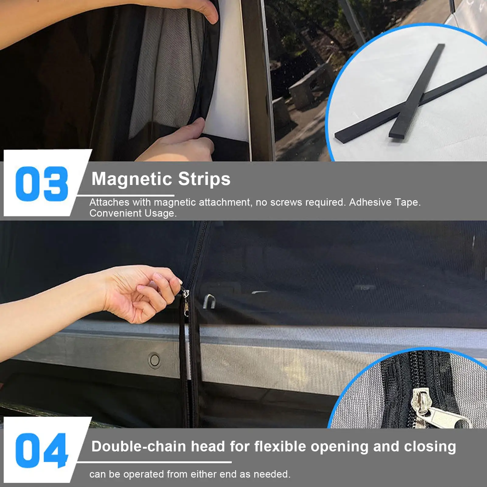 

Car Tailgate Mesh Screen 58x57Inch Magnetic Breathable Truck UV Protection Tailgate Mesh Tent For Van Truck Trailer Tailgating