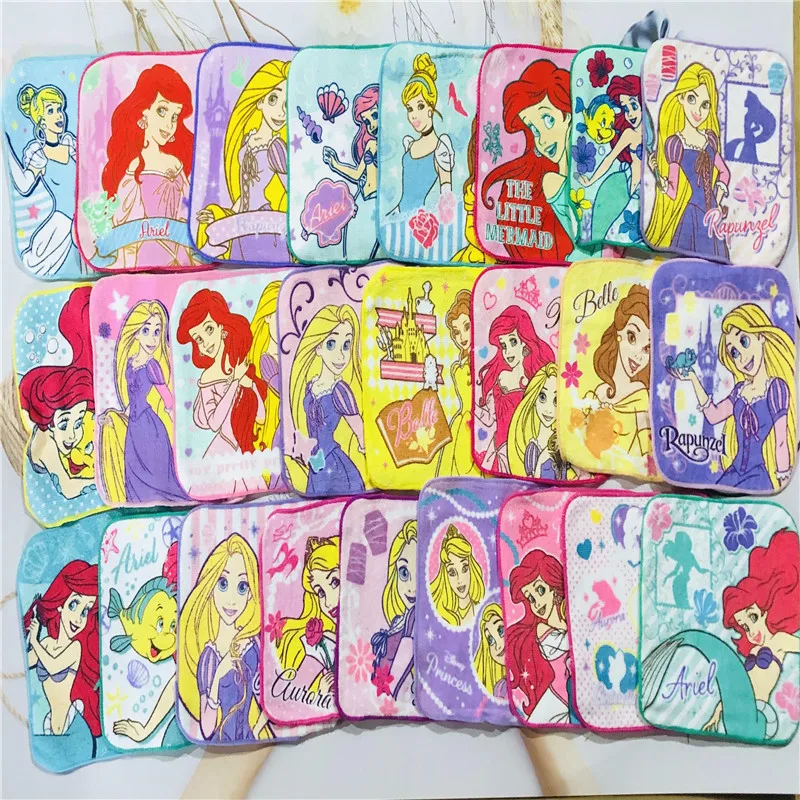 New Anime Minnie Mouse Square Towel Kawaii Princess Toy Story Handkerchief Cartoon C hildren Towel Gifts