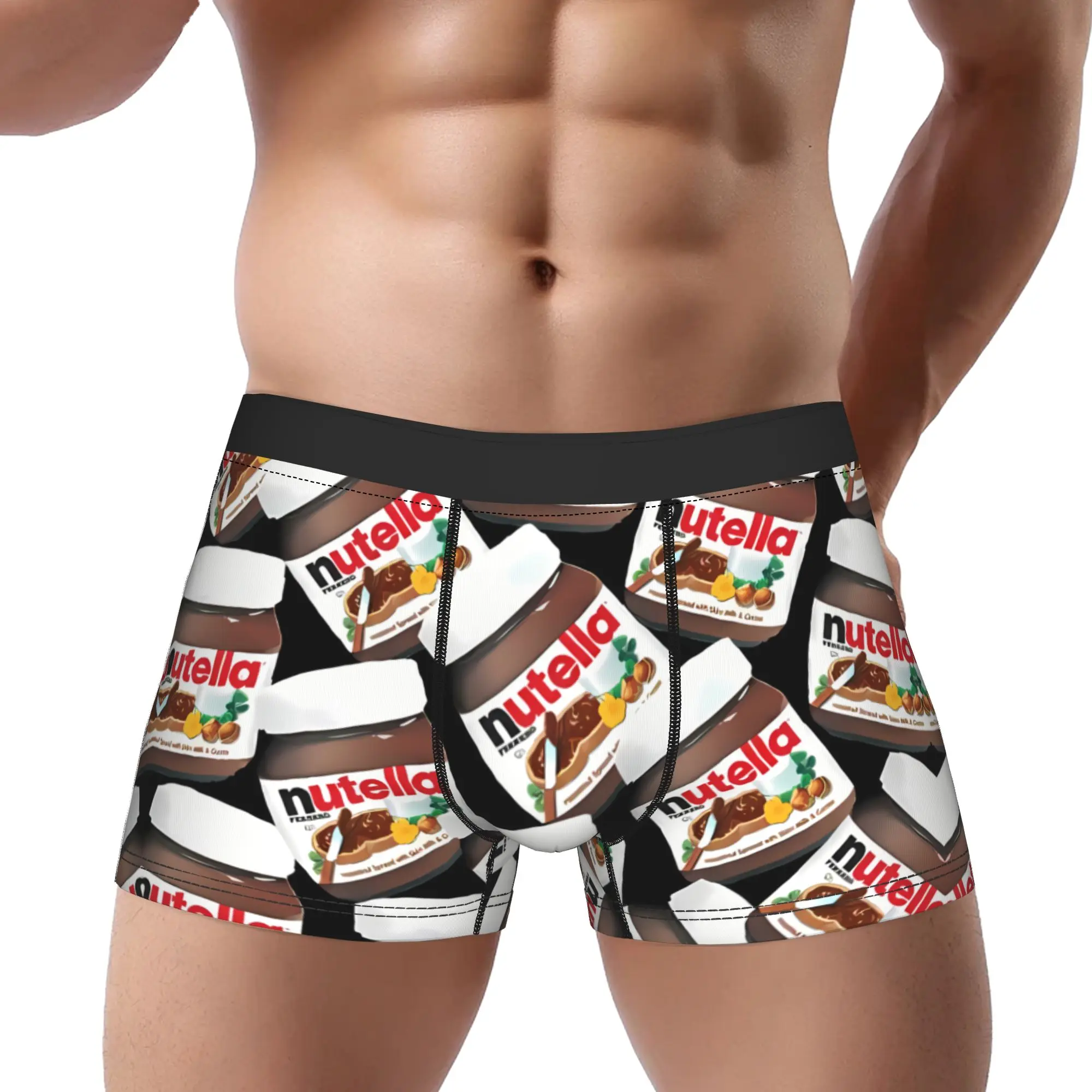 

Nutella Chocolate Cream Underwear Man Polyester Boxer Briefs Underpants Printed