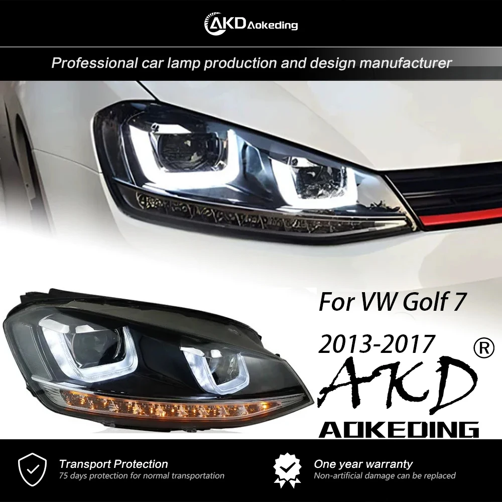 

AKD Car Styling for VW Golf 7 2013-2017 LED Headlight GTI Design DRL Hid Head Lamp Angel Eye Bi Xenon Beam Dynamic Accessories