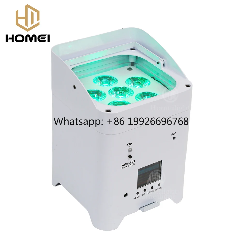 6x18w Uplight Battery Wireless RGBWA+UV Wedding Party Dj Par Can Light Rechargeable Par Light
