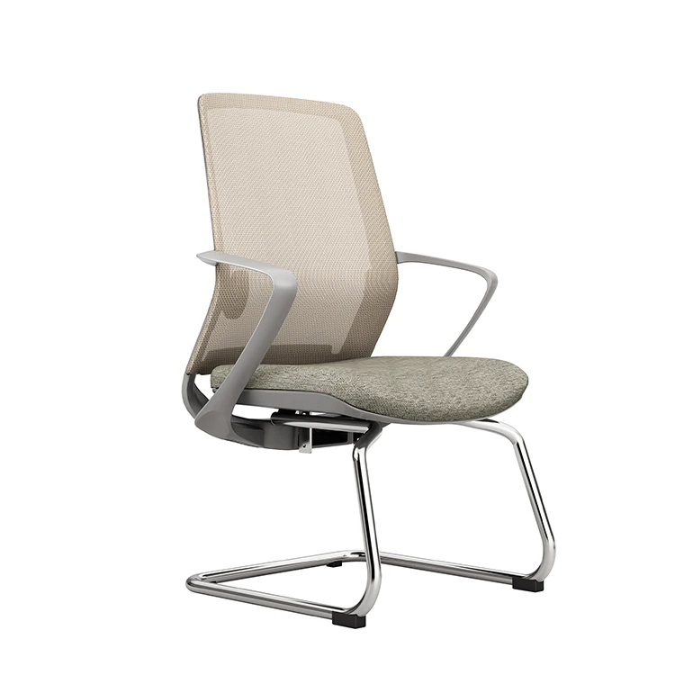 High Quality sled shape beige color meeting chair conference table chair