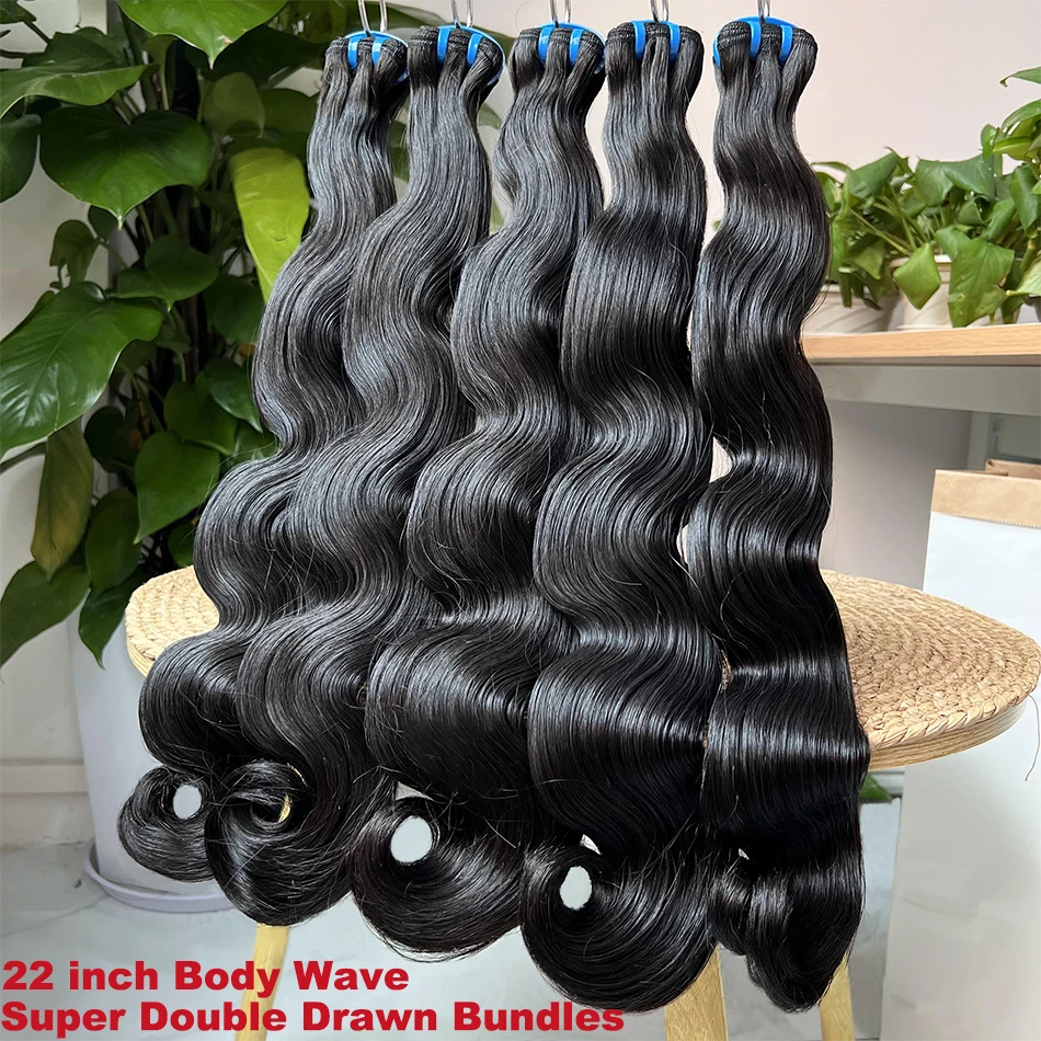 Yiwigs 12A Body Wave Super Double Drawn 100% Vietnamese Raw Black Human Hair Bundles 10-30 inches Hair Weave Extensions