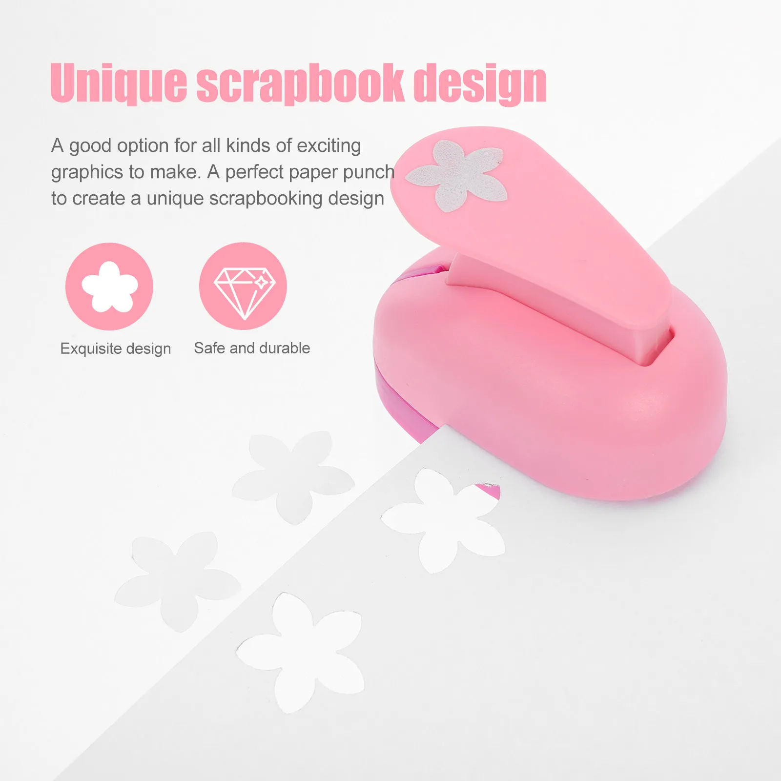 Effortless DIY Scrapbooking Punch for Paper Crafts Art Projects Cards Photo Albums Diaries Envelopes Tags Labels Portable
