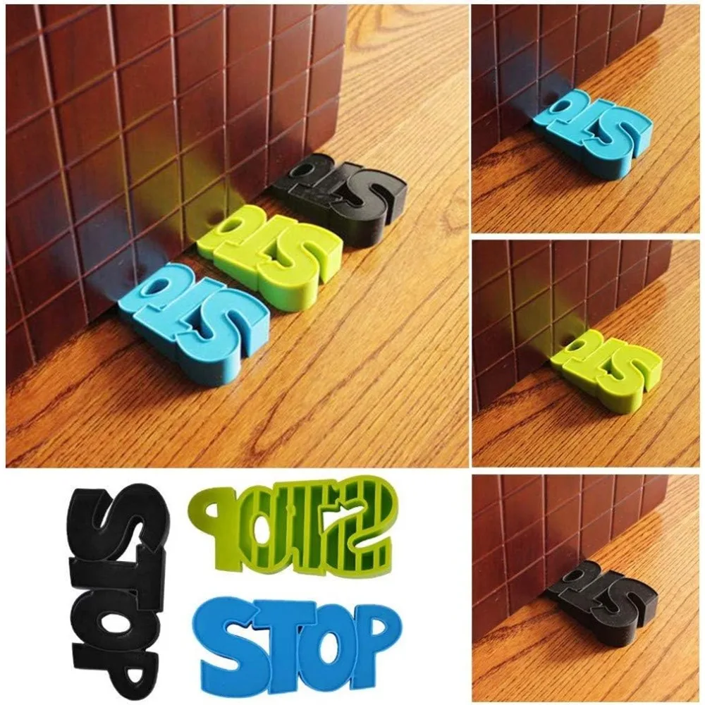 

Funny Door Stoppers for Bottom of Door on Floor Rubber Door Stopper Wedge Floor Sturdy Door Stops for Carpet Tile Door Gaps