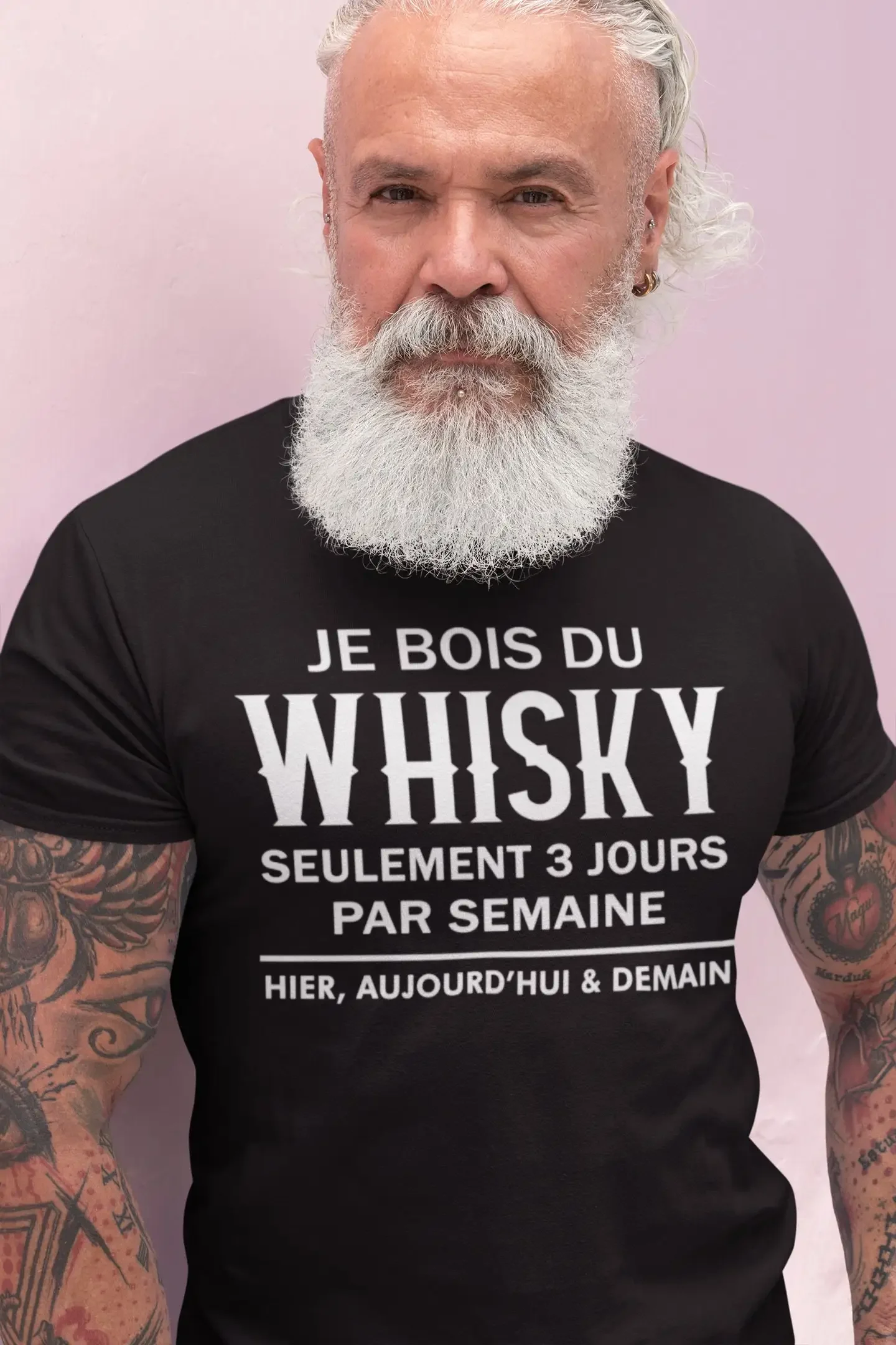 Je bois du Whisky seulement 3 jours semaine T Shirt Ultra Coton alcool cadeau homme