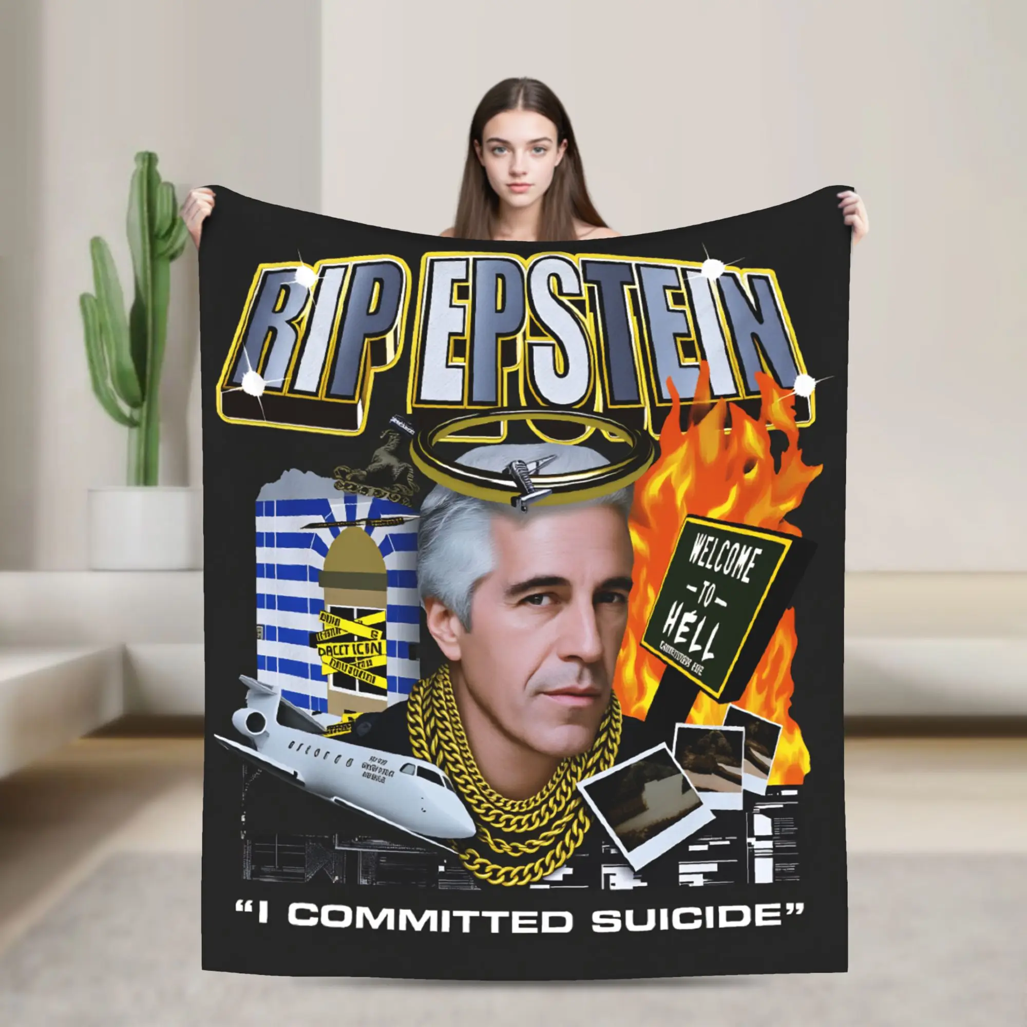 مضحك جيفري Epstein الفانيلا بطانية لينة الدافئة الفراش يلقي لغرفة النوم ديكور الجدة المفرش أريكة غطاء سرير