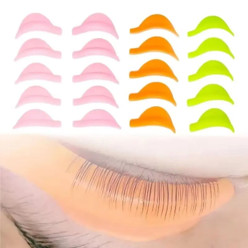 New 5Pair/pack Silicone Eyelash Perm Pad Recycling Lash lift Rods Lifting Shield 3D Eyelash Curler Makeup Accessories Applicator