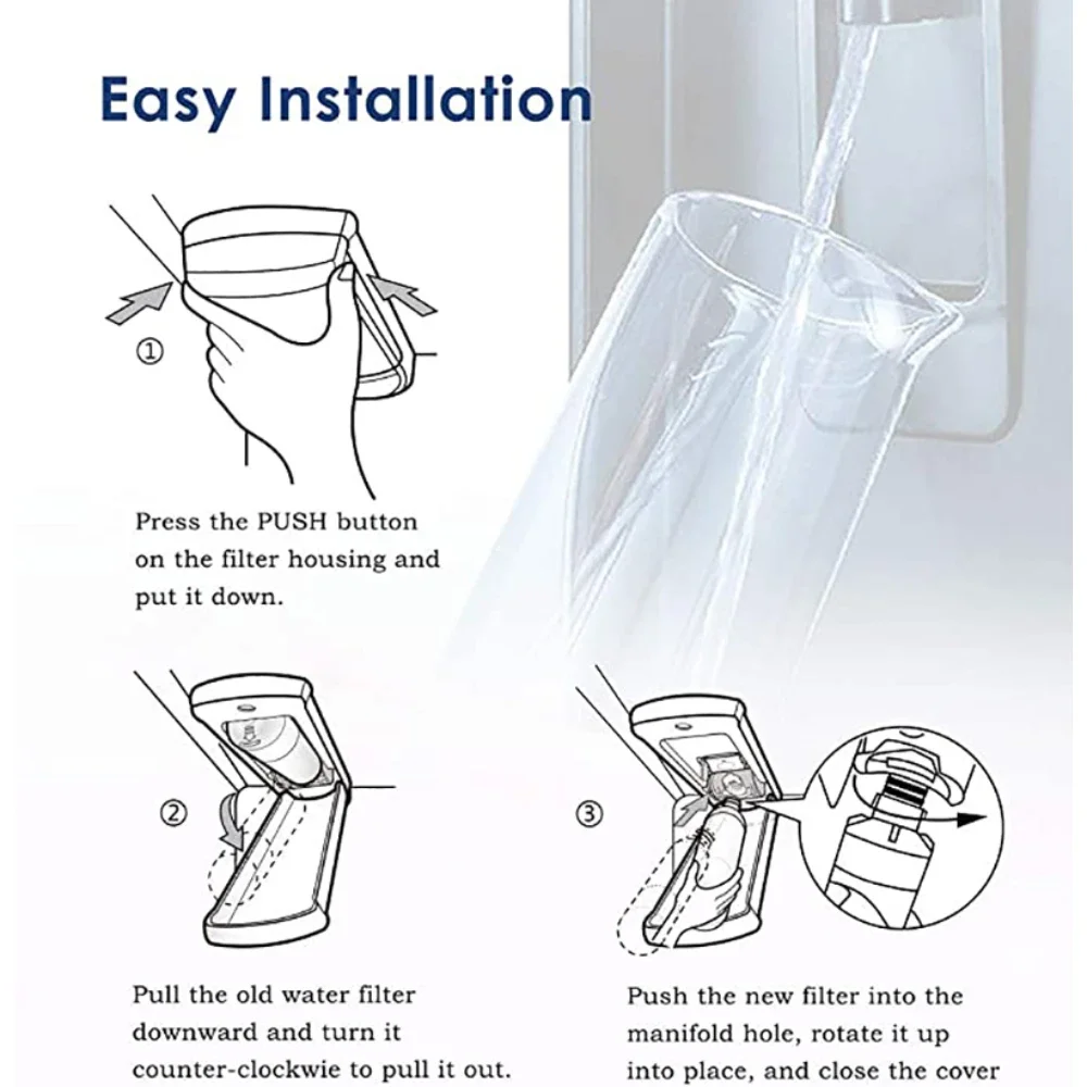 Replacement for LG LT700P Refrigerator Water Filter ADQ36006101 NKenmore 9690 469690 ADQ36006102 LFXS30766S FML-3 RFC1200A WSL-3