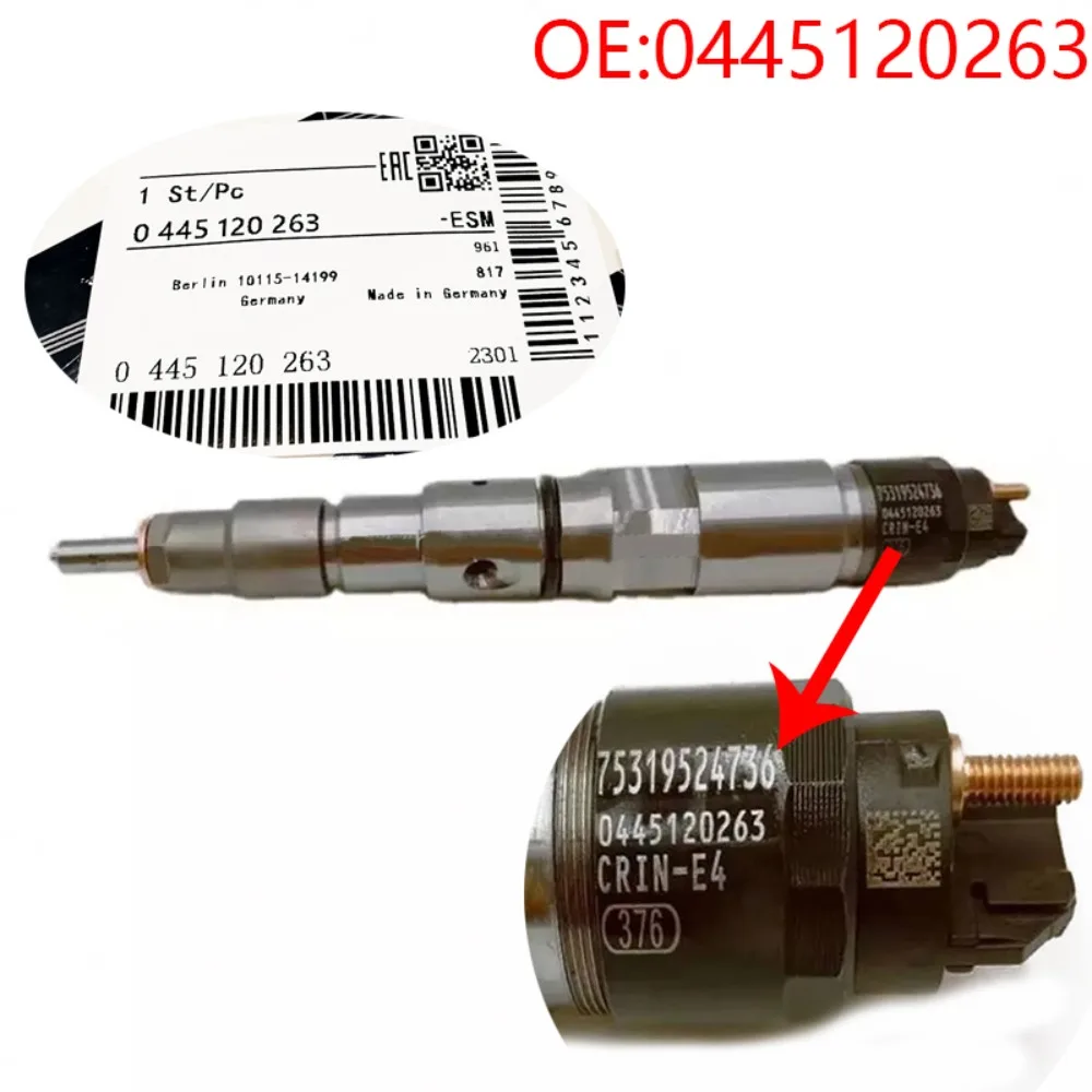 0445120263 Fuel injector DLLA150P2219 Common rail high-pressure fuel injector suitable for 0 445 120 263