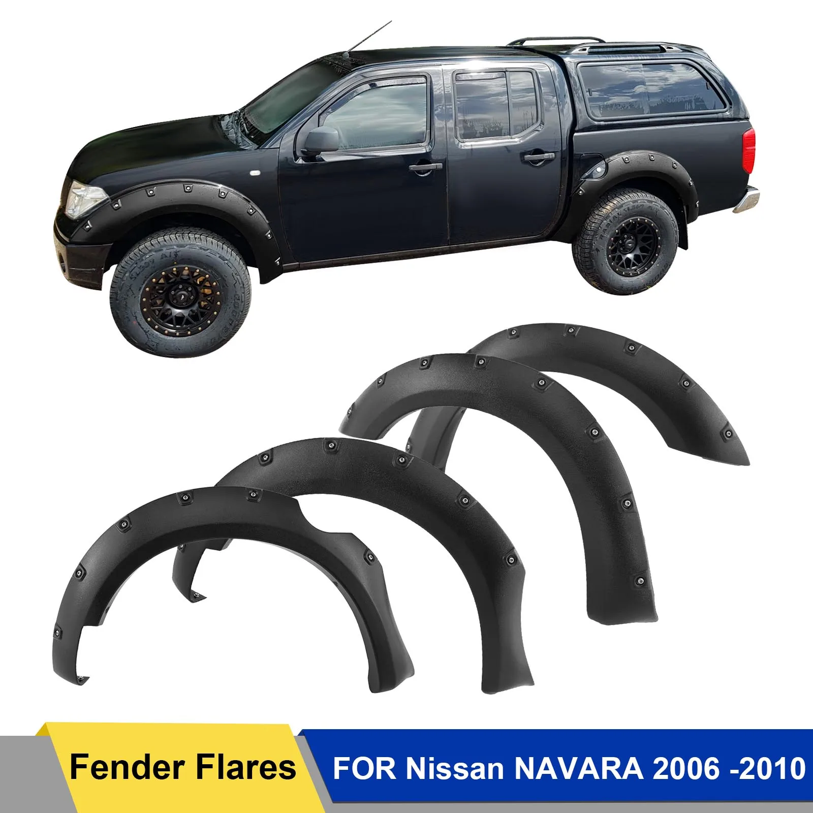 Fender Flares for Nissan Navara D40 2006 2007 2008 2009 2010 For 59.5 inch bed Matte Black Wheel Arch Guard 4pcs/set