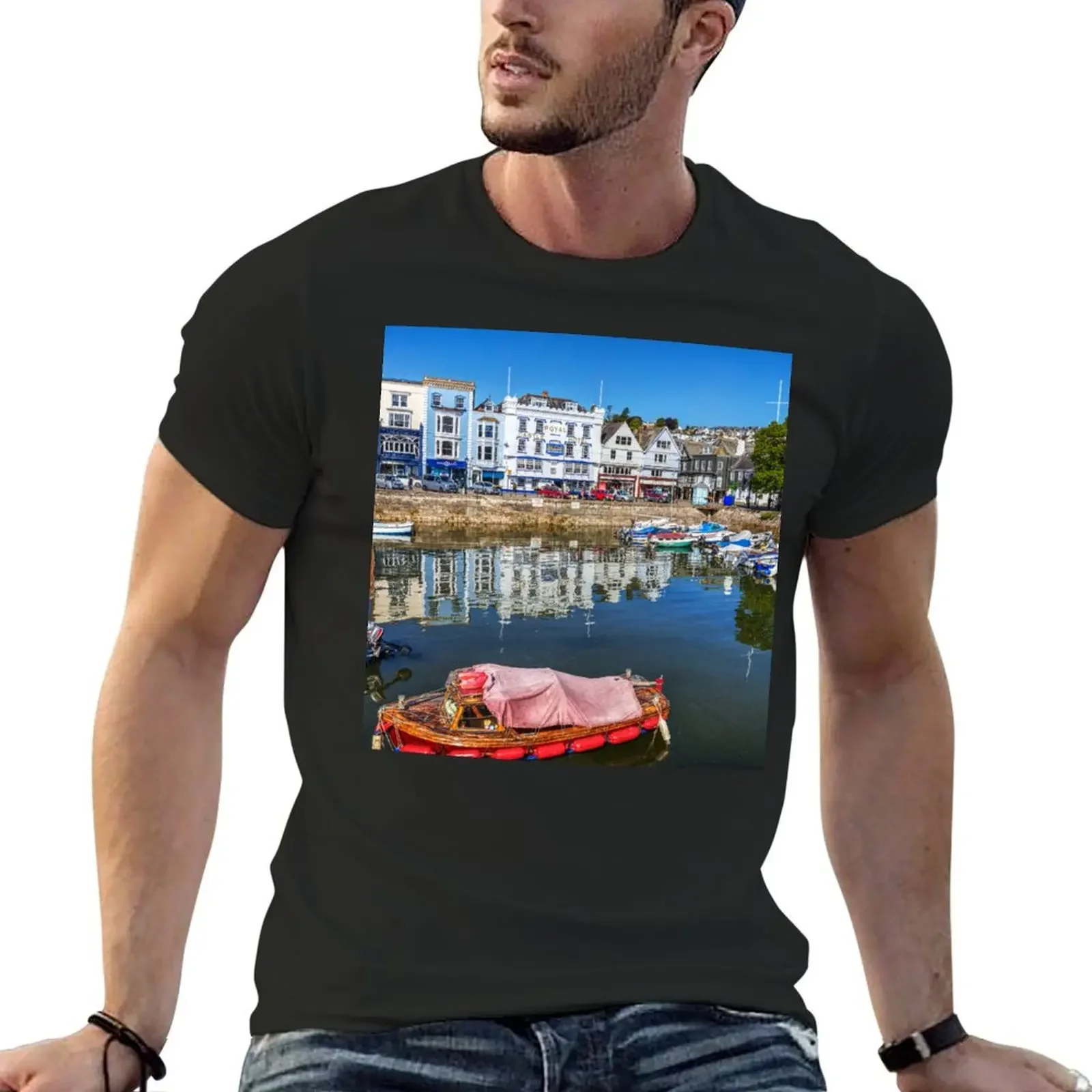 Dartmouth Harbour, Devon, UK T-Shirt anime tshirt anime figures men graphic t shirts