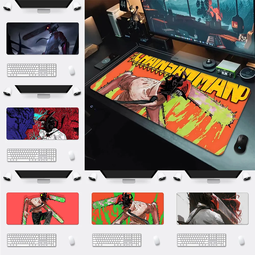 

Anime Chainsaw Man Mousepad HD Printing Computer Gamers Locking Edge Non-slip Mouse Pad XXL90x40cm Keyboard PC Desk Pad