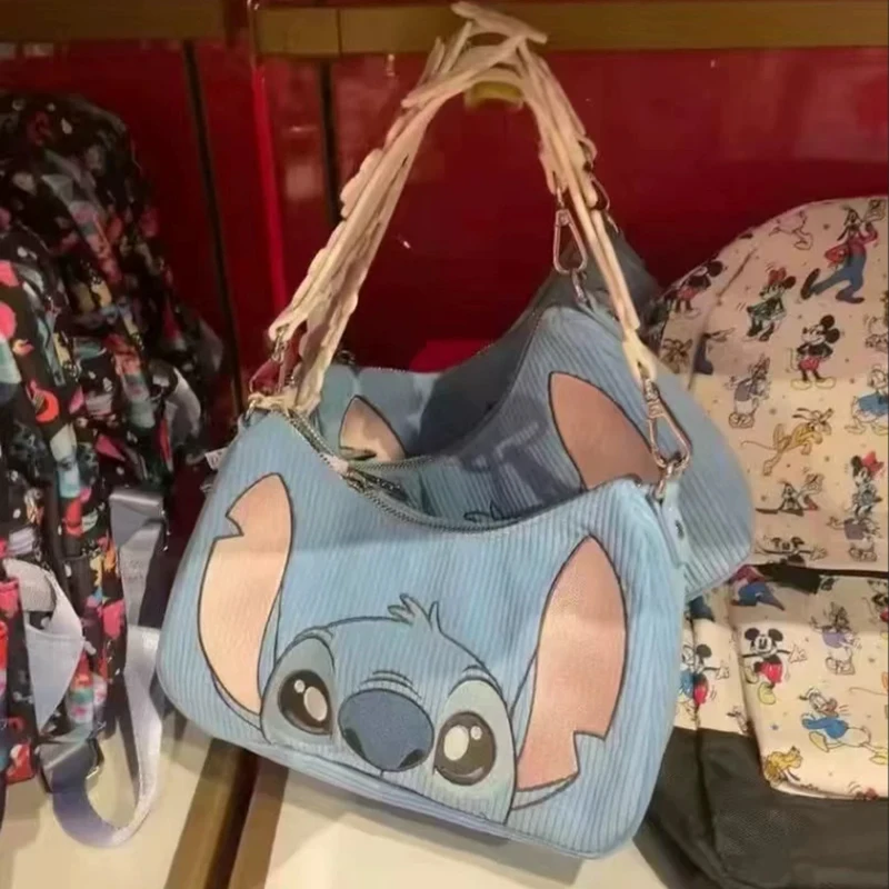 Disney Stitch Loungefly kwiatowy haft kaczki spersonalizowana wszechstronna kowbojska torba pod pachami pojedyncza torba na ramię Crossbody prezent