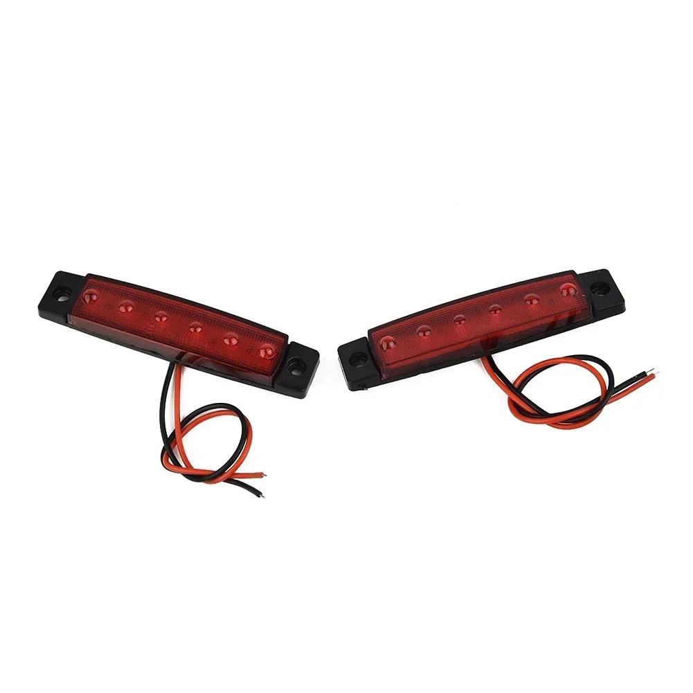 

For Truck Trailer RV Boat Tail Light Marker Light For Most Buses Tail Light Waterproof 2Pcs 6-LED Double-sided Panel