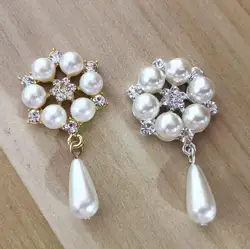 SKYE CIEL 10PCS Fashion Crystal Ivory Pearl Brooch Supplies Diy Accessories Crystals For Jewelry Making Accessory Parts