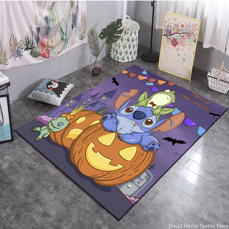 Stich Cartoon Carpets Living Room Bedroom Large Area Soft Mat Home Children\'s Floor Rugs Picnic Camp Kitchen Mat Crawling Carpet