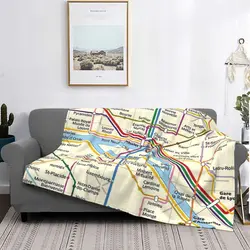 Paris Metro Map coperta copriletto sul letto copriletto Anime coperta ultraleggera