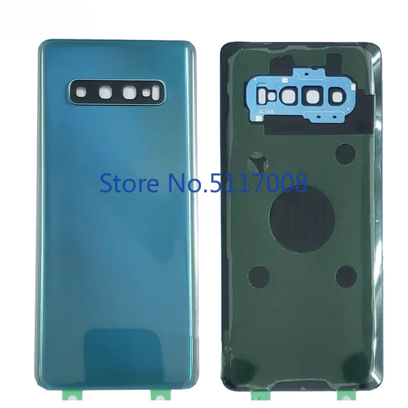 For Samsung Galaxy S10 Plus G975 G973 S10e G970 Back Battery Cover Rear Door Housing Case Glass Panel Camera Lens Parts