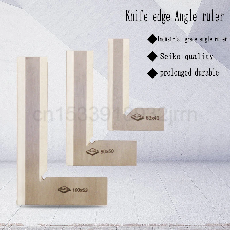 

Knife Edge Angle Ruler 63x40 80x50 125x80 Precision Carpentry Angle Ruler 90 Degree Right Angle Ruler Multiple Specifications