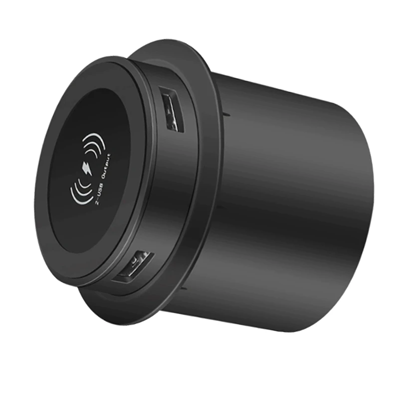 ELECT-Fast Wireless Charger -Up Desktop Embedded Fast Wireless Charger With USB Port 30W Universal