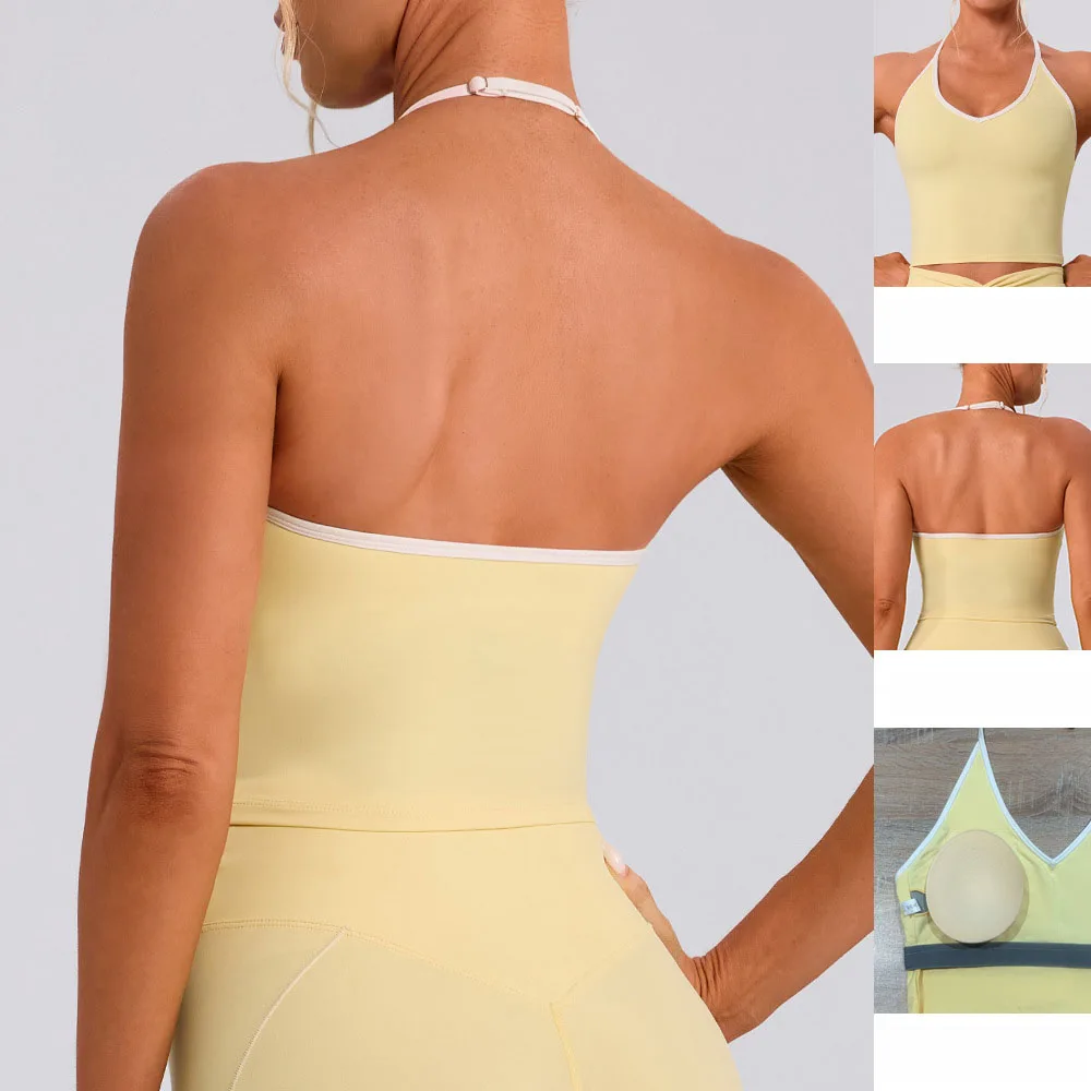 حمالة صدر رياضية نسائية بظهر متسابق مع حزام قابل للتعديل، قميص يوجا مسامي للجري والتمارين الرياضية واللياقة البدنية للسيدات في صالة الألعاب الرياضية #2