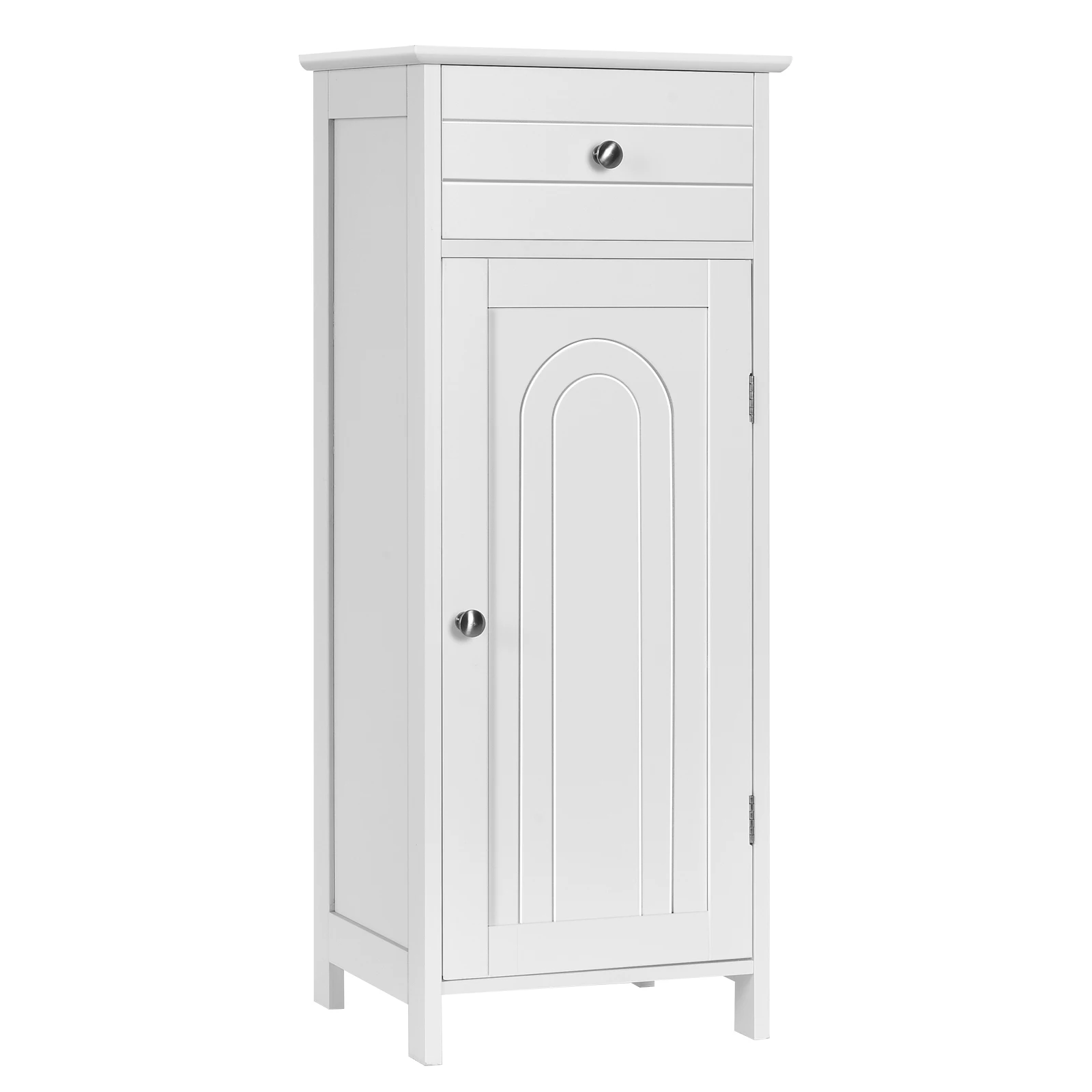 

Bathroom Floor Cabinet Storage Organizer Free-Standing w/ Drawer White