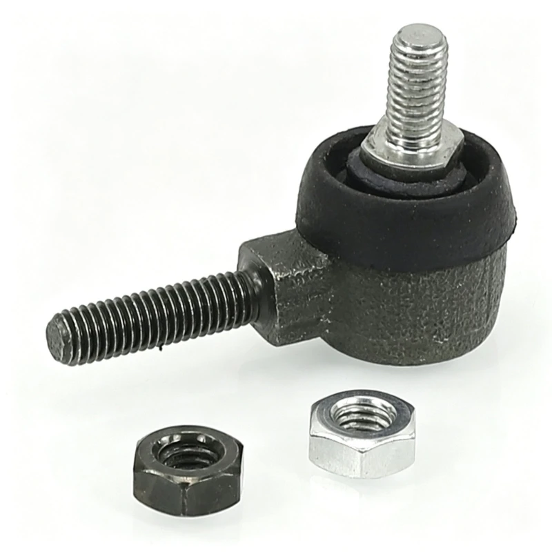Steering Ball Joint Assembly for Mini Bike Steering Service, Metal Rod End with Dust Boot, Threaded Ends, and KT196 Fitment