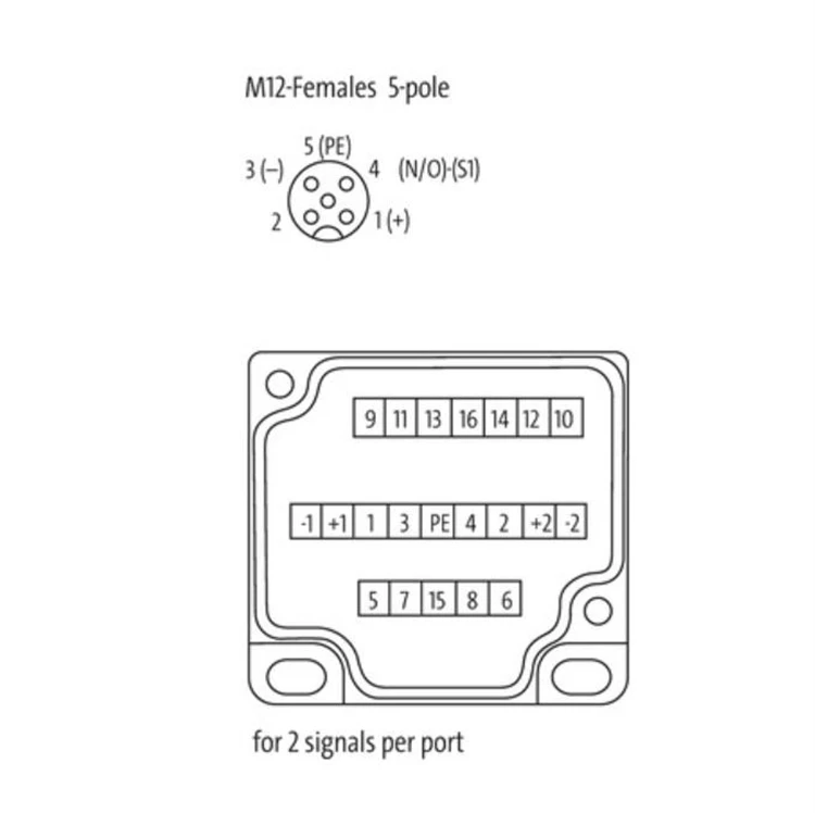 8000-88559-3981500 MURR D-BOX M12 8-WAY 5-POLE 15 Meters