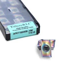 10pcs DESKAR APKT APKT10 APKT16 APKT1003PDTR APKT160408 HM LF6018 TF618 CNC Tools Carbide Milling Inserts For Stainless Steel