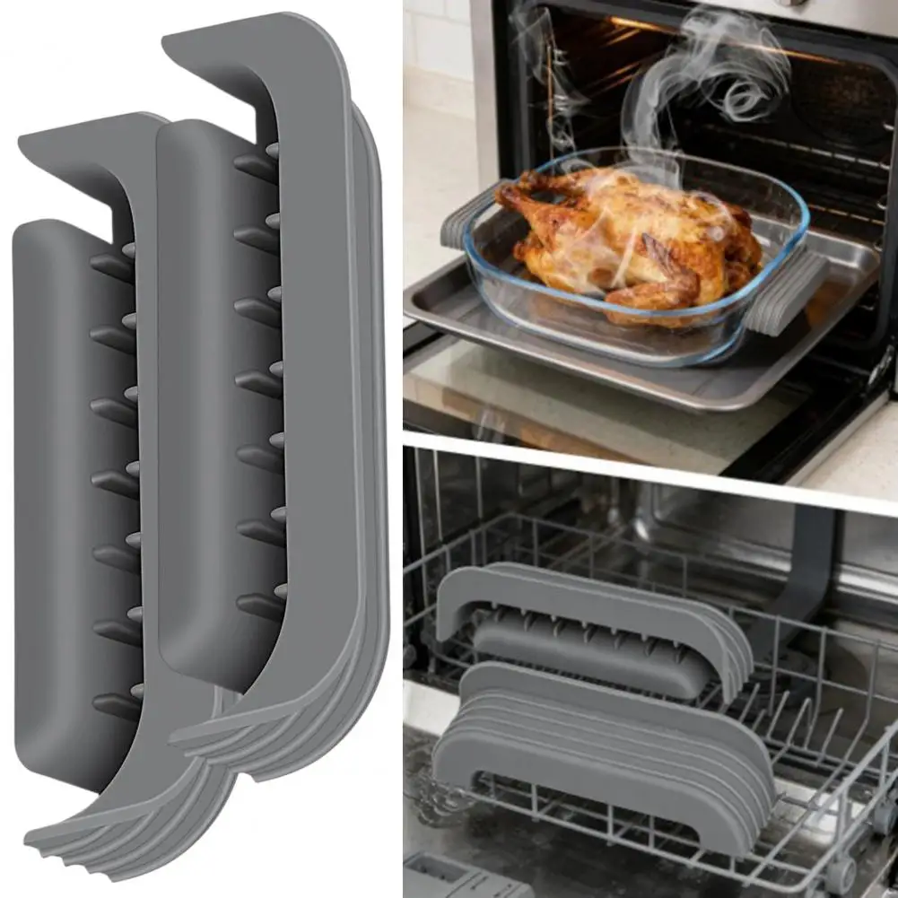 Glass Air Fryer Handle Cover Heat Resistant Handle Cover 2pcs Silicone Handle Covers for Ninja Crispi Glass Air for Cleancrisp