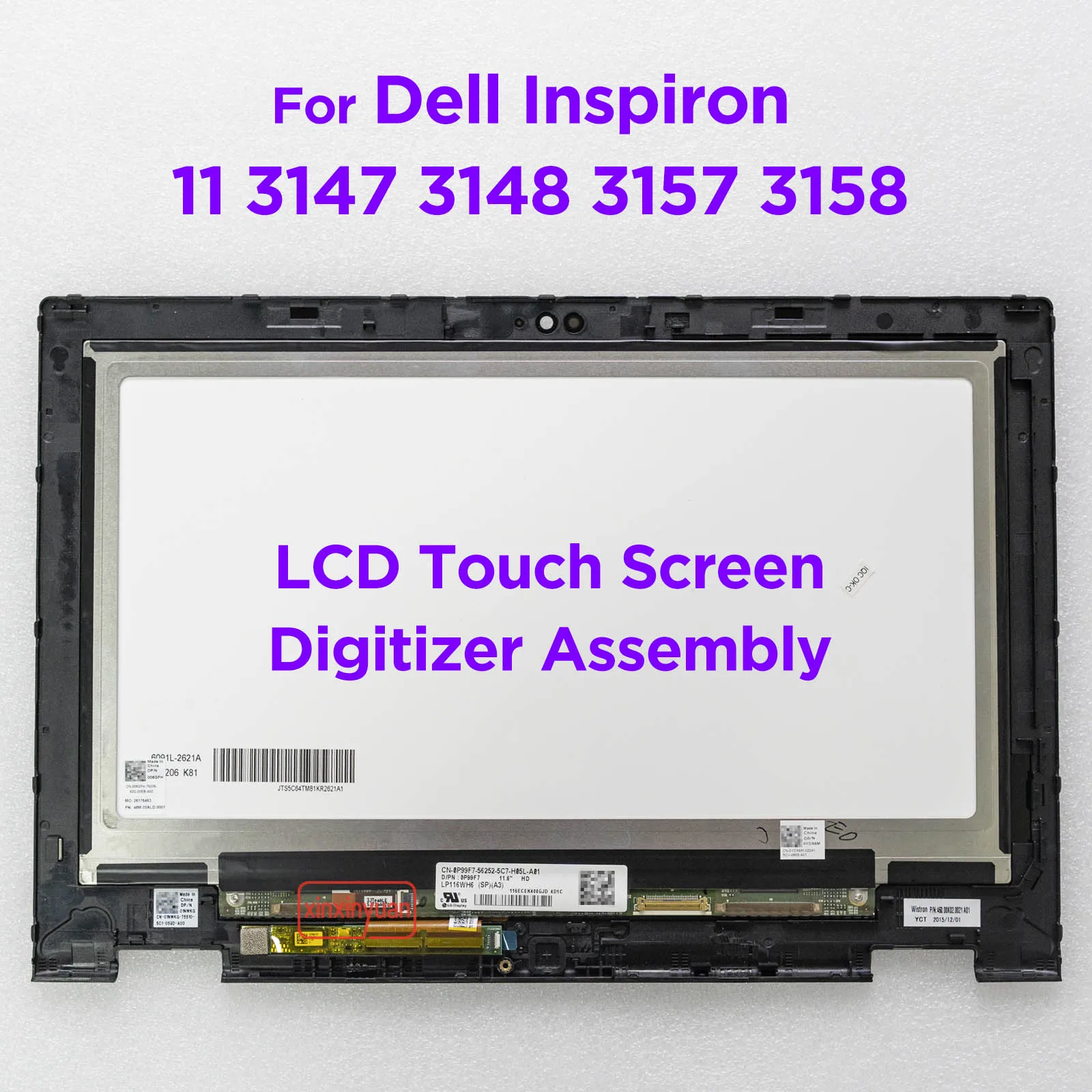 Tela Lcd de Toque Digitador Assembléia para Dell Inspiron 11 3000 3147 3148 3157 3158 Display Painel Replacemet Lp116wh6-spa3 11.6
